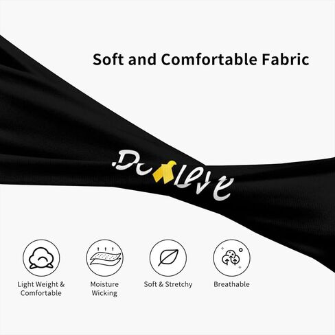 Cancer Believe Childhood Cancer Adjustable Sports Headband Moisture Wicking Sweatband for Running Workout in Saudi Arabia