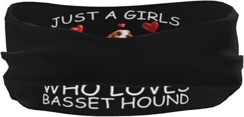 Just A Girls Who Loves Basset Hound Dog Adjustable Sports Headband Moisture Wicking Sweatband for Running Workout in Saudi Arabia