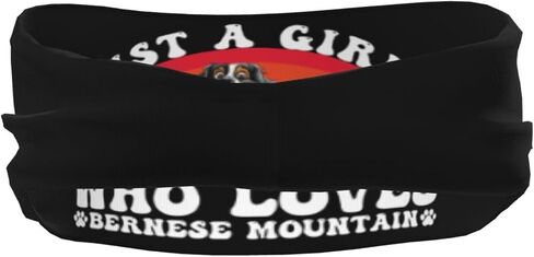 Just A Girls Who Loves Bernese Mountain Dog Adjustable Sports Headband Moisture Wicking Sweatband for Running Workout in Saudi Arabia