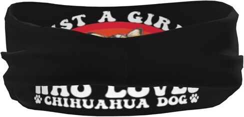 Just A Girls Who Loves Chihuahua Dog Adjustable Sports Headband Moisture Wicking Sweatband for Running Workout in Saudi Arabia