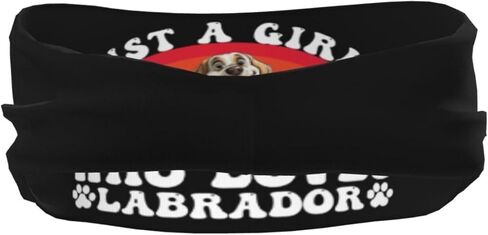 Just A Girls Who Loves Labrador Retriever Dog Adjustable Sports Headband Moisture Wicking Sweatband for Running Workout in Saudi Arabia