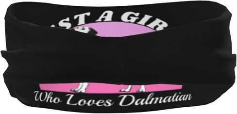 Just A Girls Who Loves Dalmatian Dog Adjustable Sports Headband Moisture Wicking Sweatband for Running Workout in Saudi Arabia