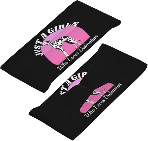 Just A Girls Who Loves Dalmatian Dog Adjustable Sports Headband Moisture Wicking Sweatband for Running Workout in Saudi Arabia