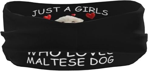 Just A Girls Who Loves Maltese Dog Adjustable Sports Headband Moisture Wicking Sweatband for Running Workout in Saudi Arabia