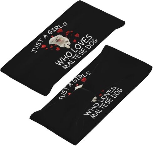 Just A Girls Who Loves Maltese Dog Adjustable Sports Headband Moisture Wicking Sweatband for Running Workout in Saudi Arabia
