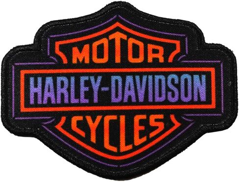 Harley-Davidson 3 in. Embroidered Electric Shield Emblem Sew-On Patch, Black in Saudi Arabia