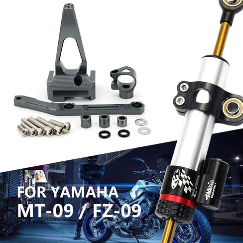 توجيه الدراجات النارية CNC استقرار قوس المثبط للياماها MT-09 MT09 FZ09 FZ-09 طقم تثبيت (حامل أسود) in Kuwait