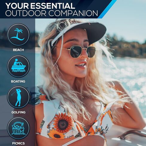 No Headache Sun Visor for Women | Stylish, Lightweight Square Brim Hat | Comfortable UV Protection for Golf, Tennis & Travel in Saudi Arabia