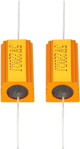 YOKIVE 2 Pcs Aluminum Case Resistor, Office LED Converter Replacement Wirewound Resistance, Great for Daily Use (Gold, 5W 8 Ohm) in Saudi Arabia