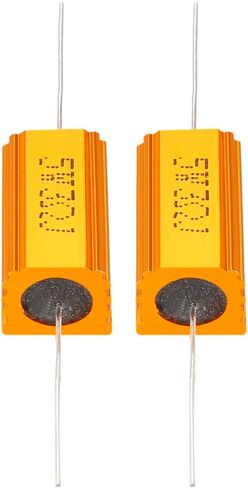 YOKIVE 2 Pcs Aluminum Case Resistor, Office LED Converter Replacement Wirewound Resistance, Great for Daily Use (Gold, 5W 8 Ohm) in Saudi Arabia
