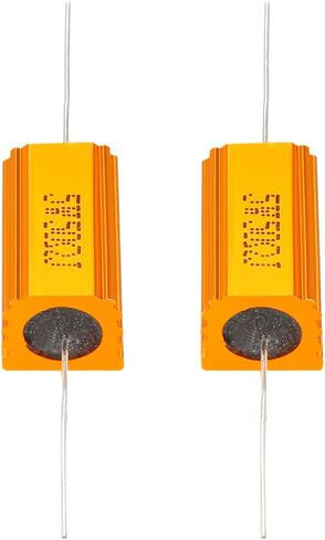 YOKIVE 2 Pcs Aluminum Case Resistor, Office LED Converter Replacement Wirewound Resistance, Great for Daily Use (Gold, 5W 8 Ohm) in Saudi Arabia