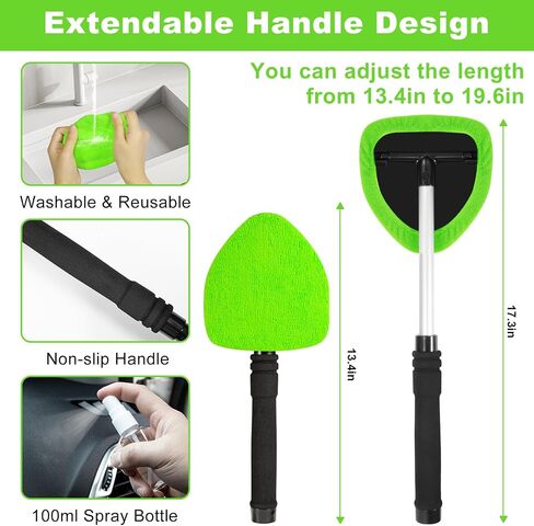 Viewsun Windshield Cleaner Tool, 17Pcs Car Interior Cleaning Kit, Detailing Kit Interior Cleaner, Car Detailing Brushes, Cleaning Gel, Inside Cleaning Supplies Accessories for Trucks, SUVs, RVs Window in Saudi Arabia