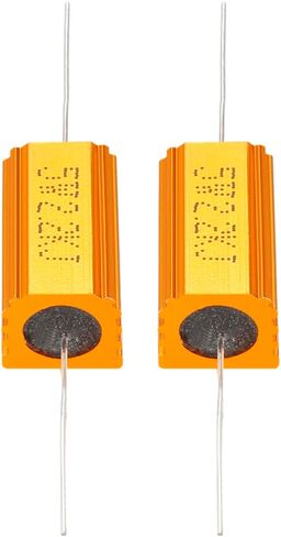 YOKIVE 2 Pcs Aluminum Case Resistor, Office LED Converter Replacement Wirewound Resistance, Great for Daily Use (Gold, 5W 8 Ohm) in Saudi Arabia