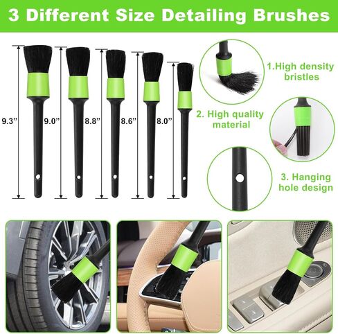 Viewsun Windshield Cleaner Tool, 17Pcs Car Interior Cleaning Kit, Detailing Kit Interior Cleaner, Car Detailing Brushes, Cleaning Gel, Inside Cleaning Supplies Accessories for Trucks, SUVs, RVs Window in Saudi Arabia