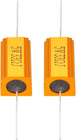 YOKIVE 2 Pcs Aluminum Case Resistor, Office LED Converter Replacement Wirewound Resistance, Great for Daily Use (Gold, 5W 8 Ohm) in Saudi Arabia