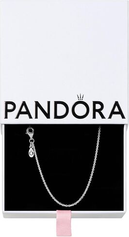 Pandora Classic Cable Chain Necklace - Thin Necklace Chain with Lobster Clasp - Great Gift for Women - Sterling Silver Adjustable Chain Necklace - 17.7" in Saudi Arabia