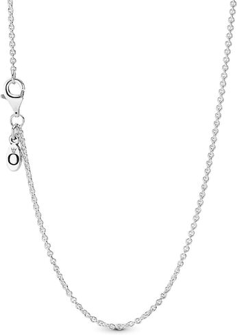 Pandora Classic Cable Chain Necklace - Thin Necklace Chain with Lobster Clasp - Great Gift for Women - Sterling Silver Adjustable Chain Necklace - 17.7" in Saudi Arabia