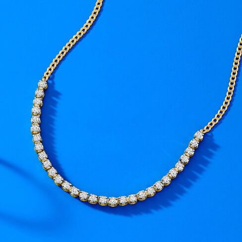 مجموعة نقية من قبل Ross-Simons 1.00 CT. T.W. قلادة على طراز التنس الماسي في الذهب الأصفر 14kt in Saudi Arabia