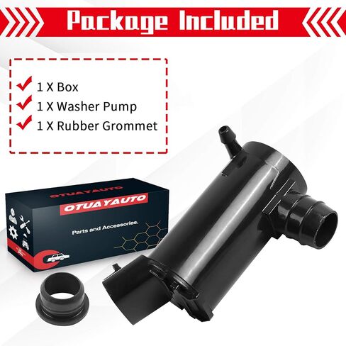 Windshield Washer Pump Replacement for Toyota 97-06 Camry, 00-18 Tundra, 97-08 Solara, 03-08 Corolla, Lexus LX470 LS430 - OTUAYAUTO Factory OE Style with Grommet 85330-12340, 85330-33020, 85330-AA010 in Saudi Arabia