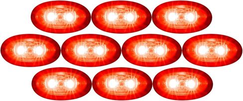مسافة طويلة 20 صافية/حمراء مصغرة البيضاوي 2 ثنائيات LED 2 "× 3/4" .75 "علامة التخليص مصابيح الشاحنة مع نهايات رصاصة in Kuwait