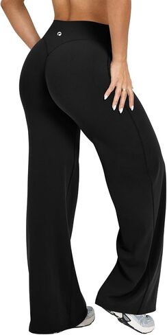 OQQ Yoga Pants Women High Waist Stretch Casual Soft Straight Leg Bottoms in Saudi Arabia