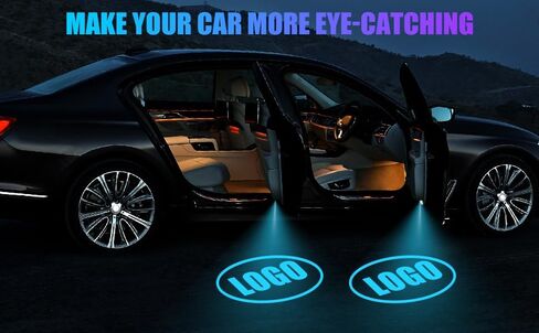 2PCS Car Door Light Projector ， Car Door Projector Rechargeable HD Car Welcome Courtesy Ghost Shadow Lamp Fit for Cars (for DO-D-GE) in Saudi Arabia