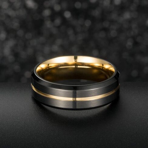 Matching Couple rings Customizable Promise Wedding Rings Set for Him and Her Gold Blue Sapphire Wedding Band Engagement Rings for Women Men's Wedding Bands Tungsten with Engraving Stainless Steel Rings for Couples Valentine's Day Jewelry Gift in Saudi Arabia