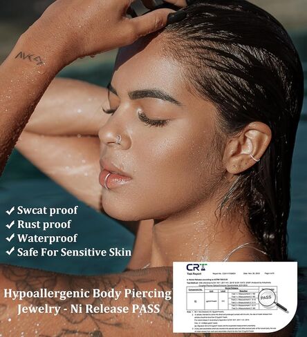 Mjust 3pcs أنف حلقات الأنف - G23 G23 النقي التيتانيوم مفصلي الأطواق الأنف 16G/18G/20G CZ الفقرات الحاجز الأنف حلقة الشفاه الحلزونية الغضروف طوق دافن روك محارة مجوهرات ثقب للنساء الرجال in Kuwait