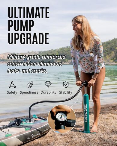 ZLX 10'6" x 33" Inflatable Stand Up Paddle Board SUP Board for All Skill Levels Youth & Adults Wide Stable Non-Slip Deck, Adjustable Paddle, Leash and Carry Bag in Kuwait