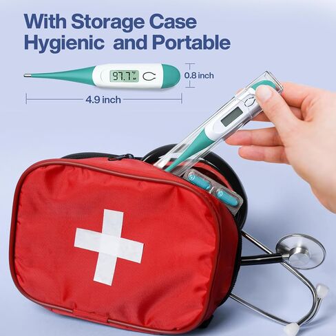 Boncare Thermometer for Adults with 10 Seconds Fast Reading, Digital Oral Thermometer for Fever (Clear Blue) in Kuwait