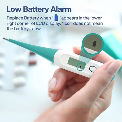 Boncare Thermometer for Adults with 10 Seconds Fast Reading, Digital Oral Thermometer for Fever (Clear Blue) in Kuwait