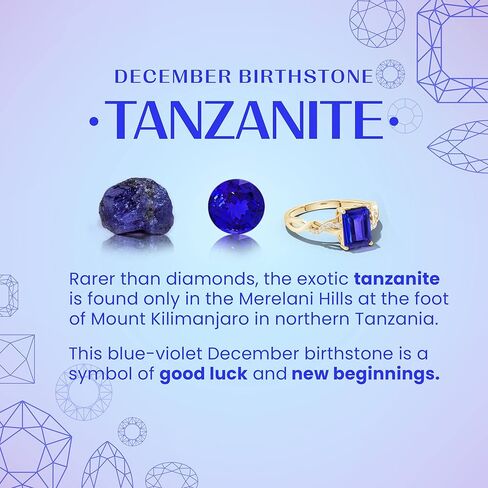 Angara Natural Classic Round Tanzanite Solitaire Pendant in Silver / 14K Solid Gold/Platinum | December Birthstone, Birthday, Engagement, Anniversary, Wedding Jewelry Gift for Women in Saudi Arabia