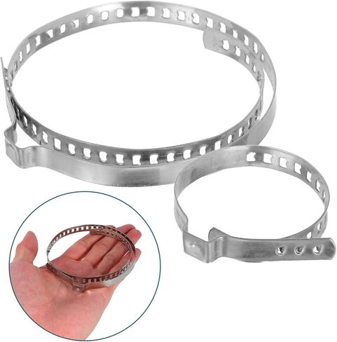 AmoSfun 2pcs قابلة للتعديل مقاوم للصلب المقاوم للصدأ المشابك لإصلاح السيارات محور التمهيد المربع المشبك سهلة التثبيت للسيارات in Kuwait