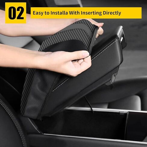 AOMSAZTO Armrest Cover for Civic Honda 2012-2015 Black Center Console Pad for Civic in Saudi Arabia