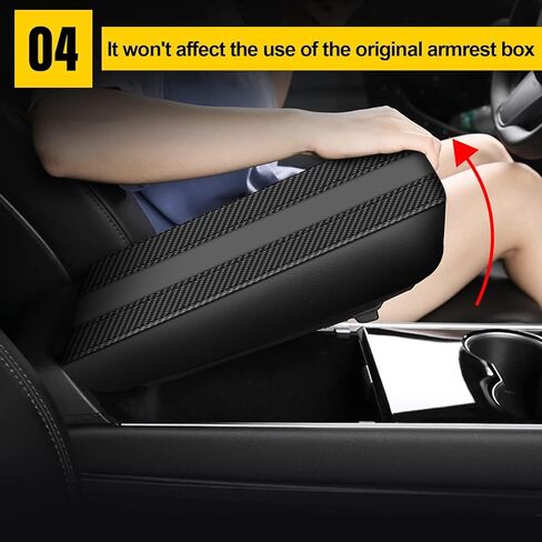 AOMSAZTO Armrest Cover for Civic Honda 2012-2015 Black Center Console Pad for Civic in Saudi Arabia