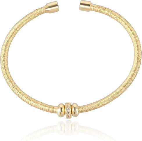 Cuffs Bracelet for Women Minimalist Gold Coil Craft Cuff Bracelet Italian Coil Craft Handmade Jewelry Christama Birtherday Gift in Saudi Arabia
