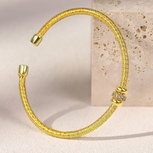 Cuffs Bracelet for Women Minimalist Gold Coil Craft Cuff Bracelet Italian Coil Craft Handmade Jewelry Christama Birtherday Gift in Saudi Arabia