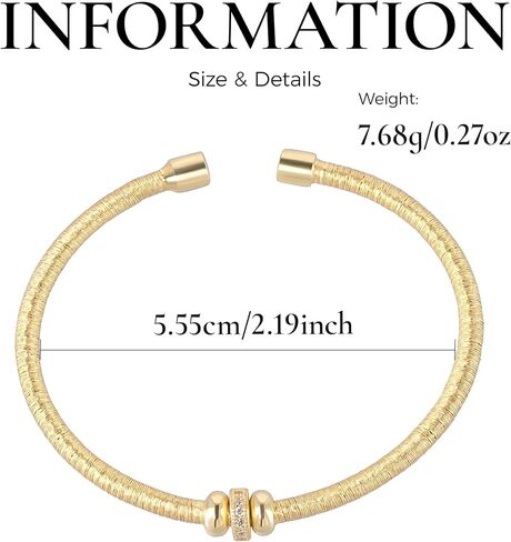 Cuffs Bracelet for Women Minimalist Gold Coil Craft Cuff Bracelet Italian Coil Craft Handmade Jewelry Christama Birtherday Gift in Saudi Arabia