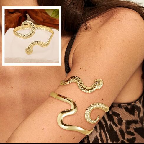 COLOYAN 8PCS Gold Upper Arm Cuff Jewelry for Women, Arm Cuff Bracelet Upper Arm Cuff Bangle, Adjustable Minimalist Arm Armlet Armband Set in Kuwait