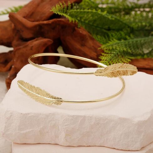 COLOYAN 8PCS Gold Upper Arm Cuff Jewelry for Women, Arm Cuff Bracelet Upper Arm Cuff Bangle, Adjustable Minimalist Arm Armlet Armband Set in Kuwait