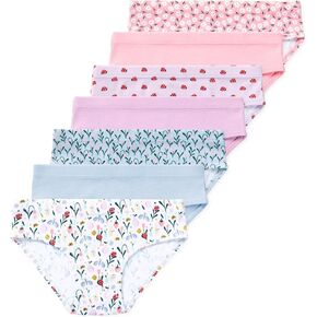 Lucky & Me Ryleigh Girls Bikini | Children's Organic Cotton Tagless Underwear | 7-Pack in Saudi Arabia