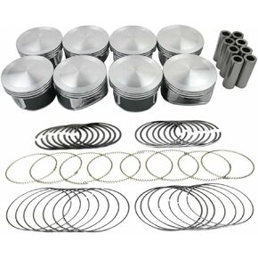مجموعة مكابس مجموعة W/حلقات متوافقة مع Chrysler Aspen 5.7L Dodge Ram 1500 2500 3500 Jeep 5.7L Hemi 345CID V8 OHV 5.7 Hemi Engine Pistons Std in Kuwait