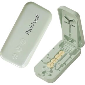 3-in-1 Pill Cutter with Pill Storage Case, Stainless Steel Blade Cuts Pills to 1/2, 1/3, 1/4, Ideal for Cutting Vitamins and Pills (Green) in Saudi Arabia