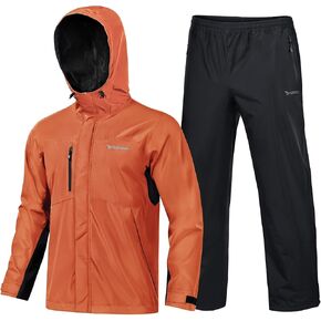 Rodeel Waterproof Fishing Rain Coat and Pant Suit for Men Outdoor Hiking (Rain Gear Jacket & Trouser Suit) in Kuwait