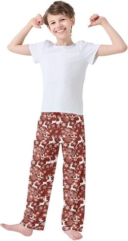Pfrewn Boys Pajama Pants Musical Guitar Gray Lounge Pants Super Soft Pajama Bottoms with Pockets, L in Saudi Arabia