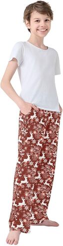 Pfrewn Boys Pajama Pants Musical Guitar Gray Lounge Pants Super Soft Pajama Bottoms with Pockets, L in Saudi Arabia