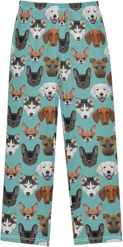Pfrewn Boys Pajama Pants Musical Guitar Gray Lounge Pants Super Soft Pajama Bottoms with Pockets, L in Saudi Arabia