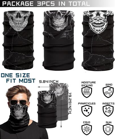 Neck Gaiters,Sun UV Protection Seamless Skull Bandanas,Gator Joker Face Cover Scarf Mask for Men Women outdoor sports in Saudi Arabia