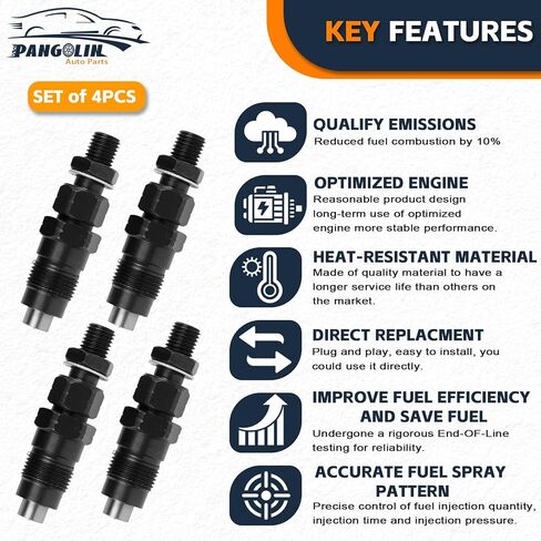 PANGOLIN 131406360 Fuel Injector 4PCS for New Holland C175 L160 L170 L175 L565 LS160 LS170 LX665 Aftermarket Parts in Saudi Arabia
