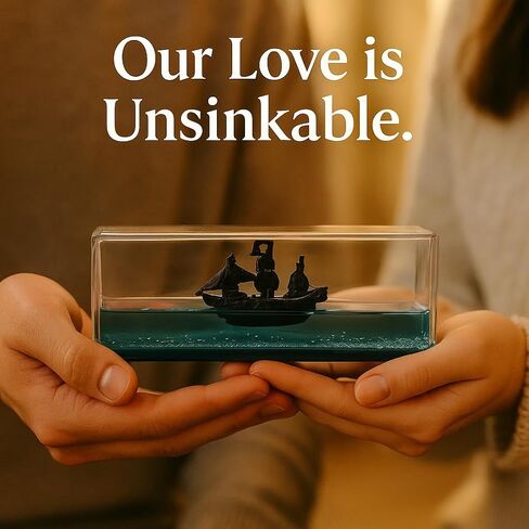 Fullish & Gry Unsinkable Boat in a Box - Cruise Ship Fluid Drift Bottle, Pirate Cruise Ship Model, Liquid Wave Decoration, Black Pearl Pirate Simulator, Home & Car Display Case Decor, Desk Gifts in Saudi Arabia